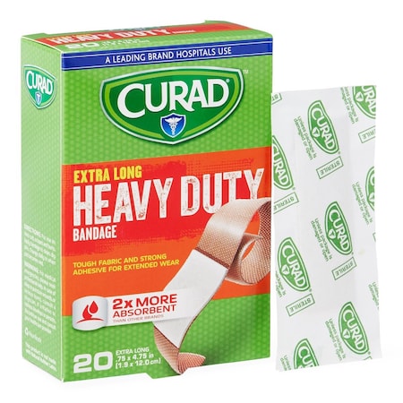 Medline CURAD Heavy Duty Bandages, 0.75in x 4.75in, 24PK CUR01101RB