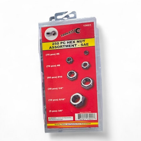 Tool City 300 PIECE HEX NUT ASSORTMENT - SAE 13021