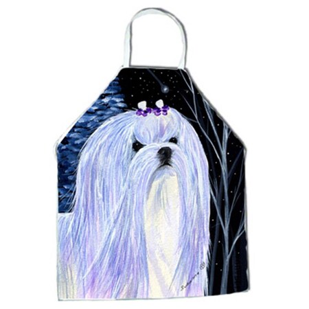 Carolines Treasures Starry Night Maltese Apron - 27 x 31 in. SS8378APRON