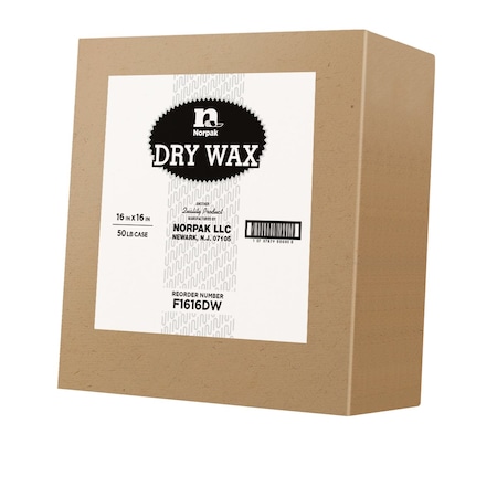 Zep 16" X 16" Dry Wax 35/40# ~2000 Count , Heavy Paper Bulk F1616DW