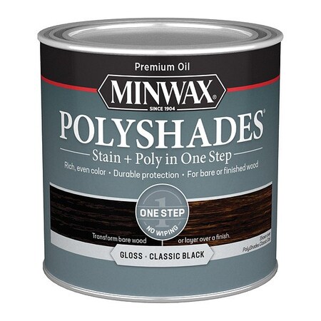 Minwax Wood Stain, 0.5 pt, Classic Black 214954444