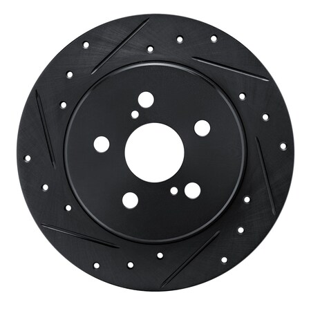 Dynamic Friction Co DFC Brake Rotor - Drilled and Slotted - Black 633-76156L