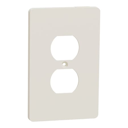 Square D Cover Frame, X Series, for Duplex Socket, Number of Gangs: 1 Plastic, Matte Finish, Light Almond SQWS422011LA