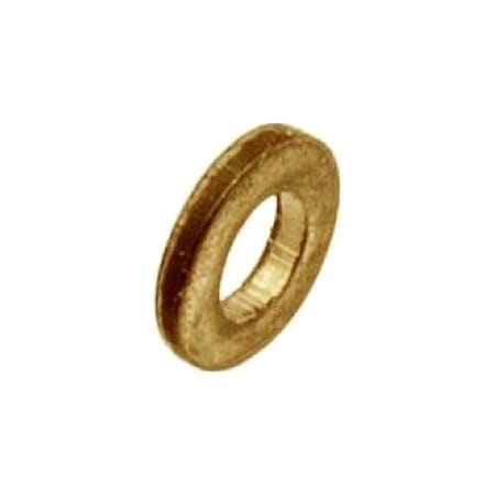 Zoro Select Flat Washer, For Screw Size #0 , Brass Plain Finish, 5 PK WASB#0NBR