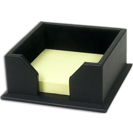 Dacasso This Sticky note note holder features hand-tucked genuine top-grain leather with a felt inner lining A1075