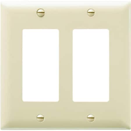 Nextgen TP262ICC30 2 Gang 2 Decorator Opening Nylon Wall Plate, Ivory NE579647