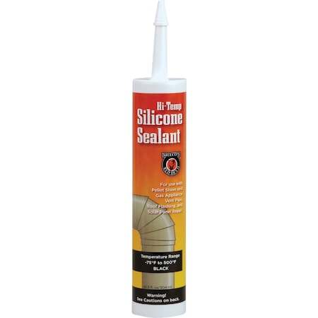 Meecos Red Devil 10.3 Oz. Black Silicone Hi-Temp Sealant 601B