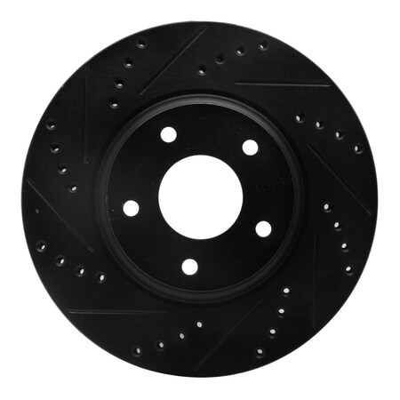 Dynamic Friction Co DFC Brake Rotor - Drilled and Slotted - Black 633-67049L
