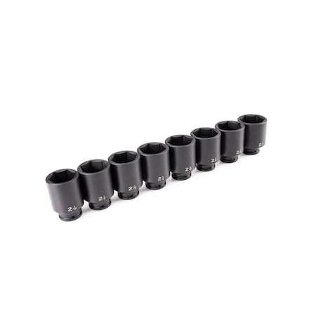 Tekton 3/4 Inch Drive Deep 6-Point Impact Socket Set, 8-Piece (2-1/16 - 2-1/2 in.) SID93005