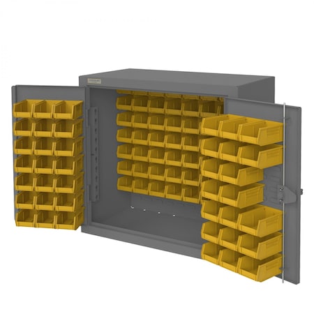 Durham Mfg Counter Top Cabinet, 96 Yellow Bins HDC-203636-96-95