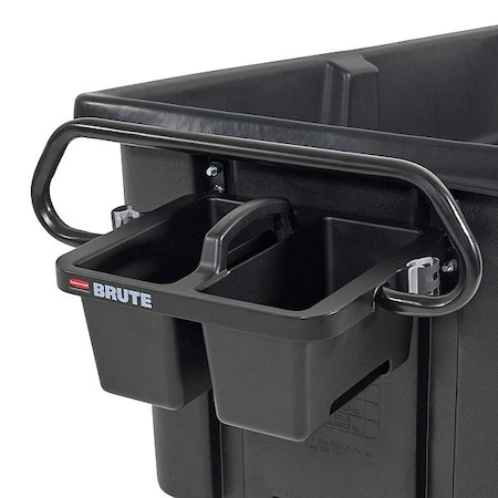 Rubbermaid Commercial Caddy, Black, Includes Handle, 14 in H 2221459