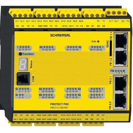 Schmersal Safety controllers, PSC1-C-100-FB1, Memory card, Expandable with safe remote IO modules, Safe cross 103056284