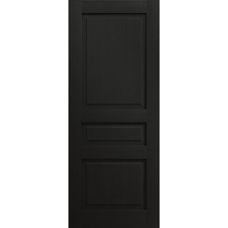 Sartodoors Slab Door Panel 36 x 80 inches, Ego 5012 Painted Black Oak, Wood Veneer Doors, Pocket Closet Slid EGO5012S-CHK-36