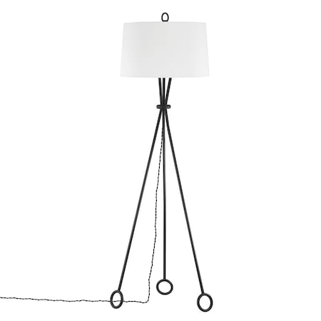 Troy Lighting Santa Monica 1 Light Floor Lamp 20.75 In. Forged Iron PFL2068-FOR