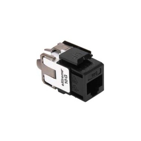 Leviton Extreme Cat6A Quickport Black, Connector, Channel-Rated 6110G-RE6