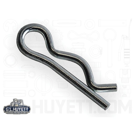 Huyett Bridge Pin, Zn Plt Spg Stl, .054 Wire Dia x .75 L x .130 In Eye Dia x Fits 3/16 to .25 Shft BP-236