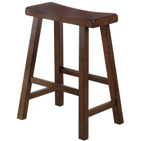 Homelegance Saddleback 24in Stool, Cherry 5302C-24