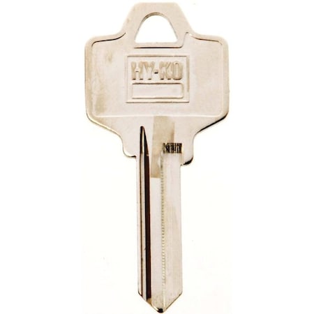 Hy-Ko Key Blank, Brass, Nickel, For: National Cabinet, House Locks and Padlocks 11010NA25