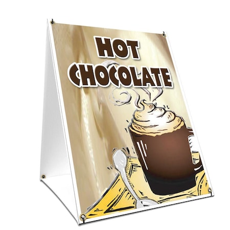 Signmission Hot Chocolate, 24 Inch x 18 Inch A-frame Yard Sign, Plastic Sign SBC-1824-Hot Chocolate