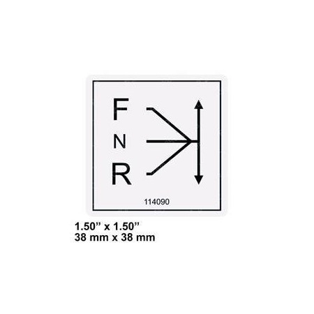 Genie REPLACEMENT DECAL TRANSMISSION CONTROL 114090