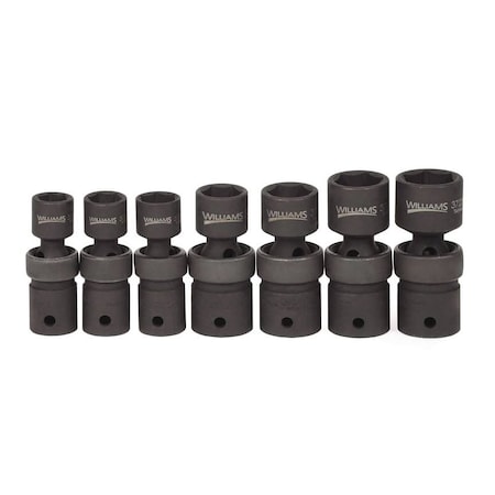 Williams Williams Universal Impact Socket Set, 1/2"D, 6Pt JHW37918