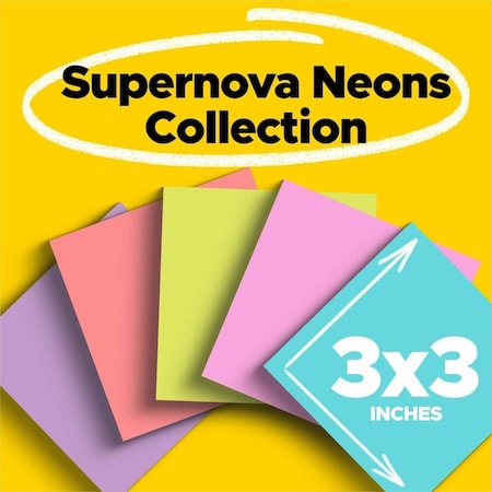 3M NOTES, POST-IT, SPRSTCK, MIAMI, PK24 MMM65424SSMIACP