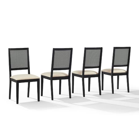 Crosley Greer 4-Piece Dining Chair Set KF20035BK-CR