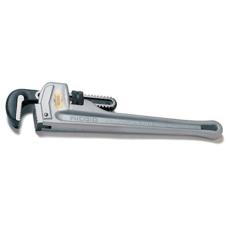 Ridgid 18" Aluminum Straight Pipe Wrench, Serrated, Tether Capable, 2-1/2" Jaw Capacity 31100