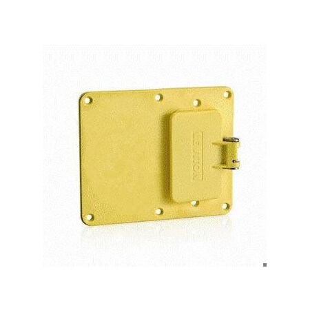 Leviton Cover Plate GFCI WR Lid/Blank Ylw 3241W-Y