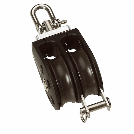 Barton Marine Barton Size 2 35mm Plain Bearing Pulley Block Double Swivel & Becket N02231