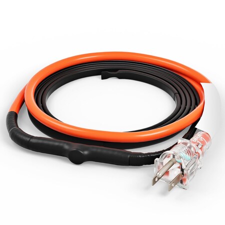 Vevor Self-Regulating Pipe Heating Cable 3FT 5W/FT Heat Tape with Thermostat 5MLTV1-3