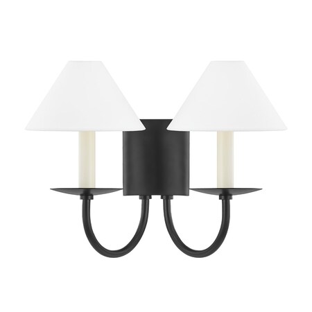 Mitzi Lenore 2 Light Wall Sconce 28 In. Soft Black H464102-SBK