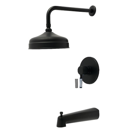 Kingston Brass Single-Handle Pressure Balanced Tub and Shower Faucet, Matte Black KB6330KPS