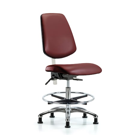 Blue Ridge Ergonomics Vinyl Clean Room Chair BR-NCR-VMBCH-MB-CR-T1-A0-CF-RG-8815