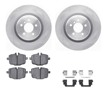 Dynamic Friction Co DFC Rotors with EURO 5000 Ceramic Brake Pads includes Hardware 6612-31330