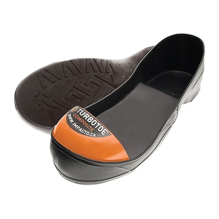 Impacto Toe Cap, Black; Orange, Unisex2To3, PR TTCOMPXXS