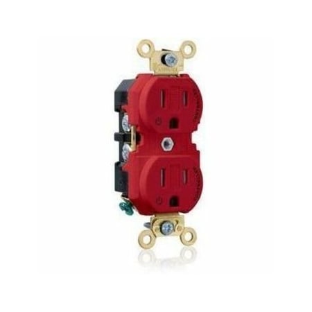 Leviton Extra Heavy Duty Controlled Duplex Receptacle 15 Amp, 125 Volt 5262-2PR