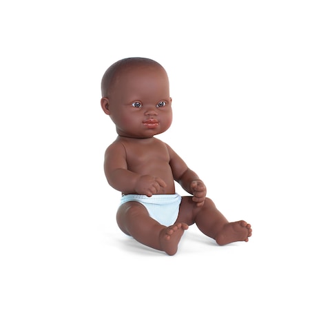 Miniland Baby Doll African Boy with Down Syndrome, 12-5/8'' 33107