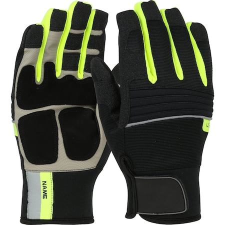 Pip Hi-Vis Yeti Thermal Glove with Synthetic Leather Palm and Fleece Lining, Waterproof Insert 3876