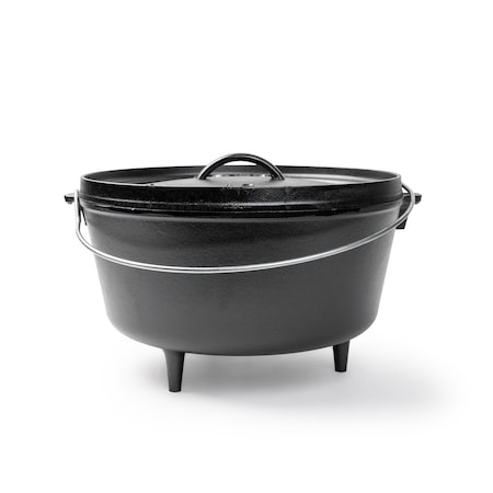 Lodge 12 Inch / 8 Quart Cast Iron Deep Camp Dutch Oven L12DCO3