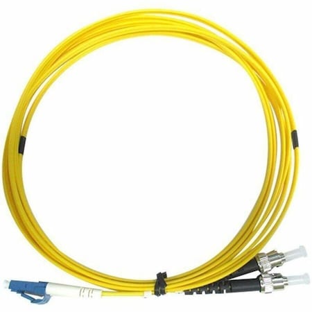 Monoprice SINGLE-MODE FIBER OPTIC CABLE - LC-ST UL 2MM 9/125 OFNR DUPLEX YELLOW 39454