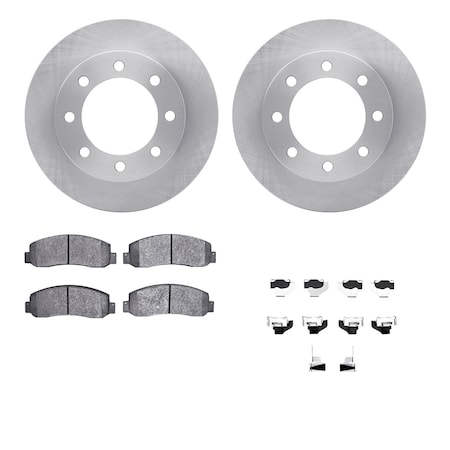 Dynamic Friction Co DFC Brake Rotor- Heavy Duty Brake Pad includes Hardware 6412-54233