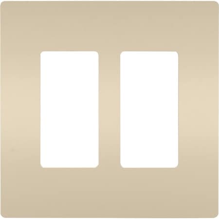 Zoro Select Rocker Wall Plate, Number of Gangs: 2 Plastic, Smooth Finish, Almond RWP262LA