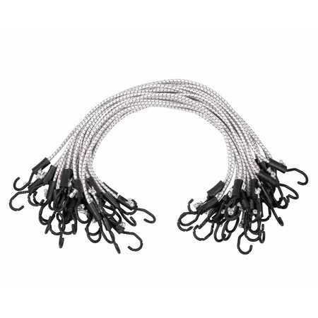 Mytee Products (25 Pcs) 36in Heavy Duty Adjustable Bungee Cords with hook for Outdoor & Indoor BUNGEE-ADJ51636