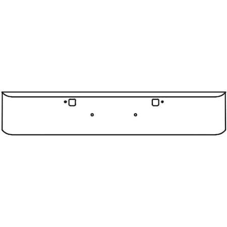 Replacement For Peterbilt 389 Year 2022 18 In Chrome Texas Rolled End Bumper Wtow Holes