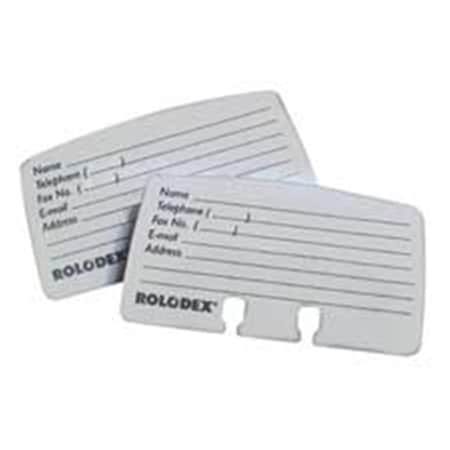 Rolodex Card Refills- For Petite Card Files- 2-.25in.x4in.- 100 Cards- White RO465905