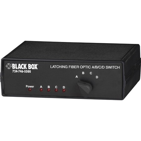 Black Box BLACK BOX Fiber Optic A/b/c/d Desktop Switch - Latching, ST Multimode - - Manual - TAA Compliant SW1005A