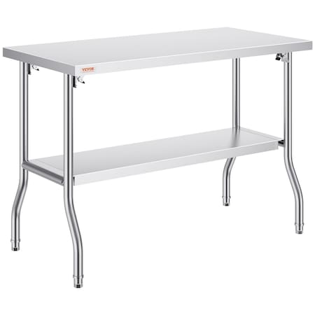Vevor Stainless Steel Food Prep Table Commercial Kitchen Work Table 18"x36" SCGZT910*455T