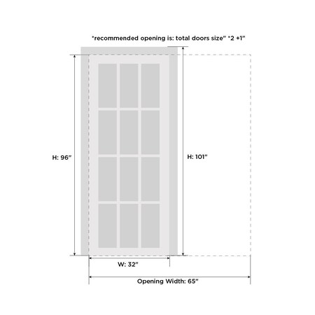 Sartodoors Double Pocket Interior Door, 48" x 96", Chocolate QUADRO4055PD-WS-3296