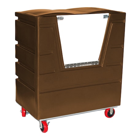 Myton Industries Security Transfer Truck, 34 cubic ft., BRN, Caster Material: Polyurethane VFC-4829H6SP BRN